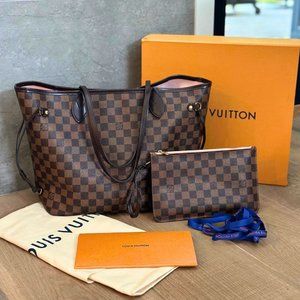 Louis Vuitton Neverfull MM Damier Rose Ballerine (pink) w/ pouch + insert